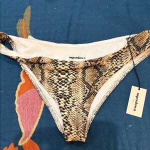 Superdown Animal Print Bikini Bottom